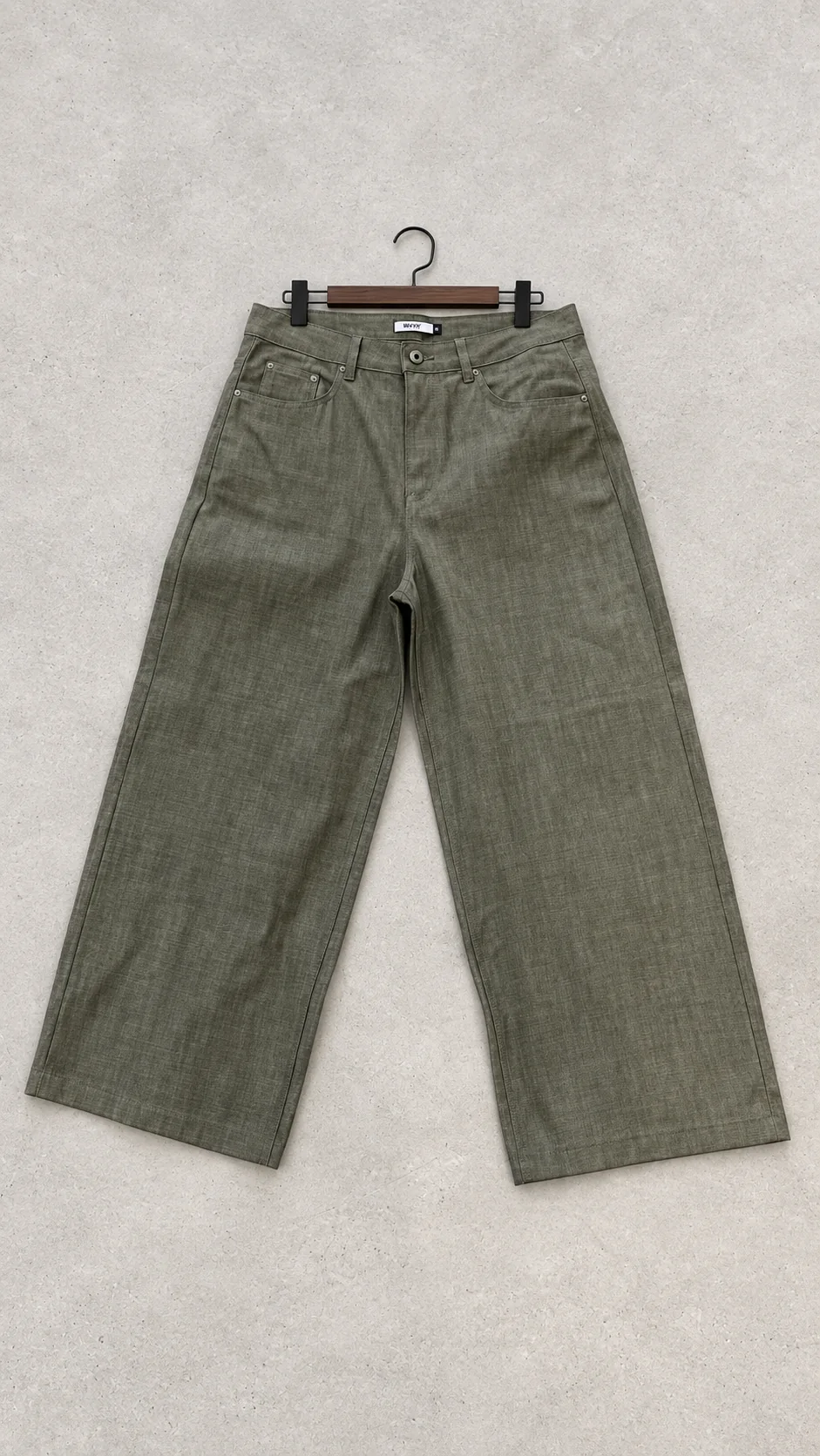Olive crosshatch: готовый образец SUN DENIM, вид спереди