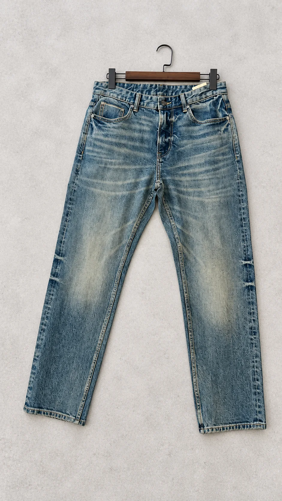 Light indigo: готовый образец SUN DENIM, вид спереди